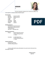 Daniela Cunanan Resume