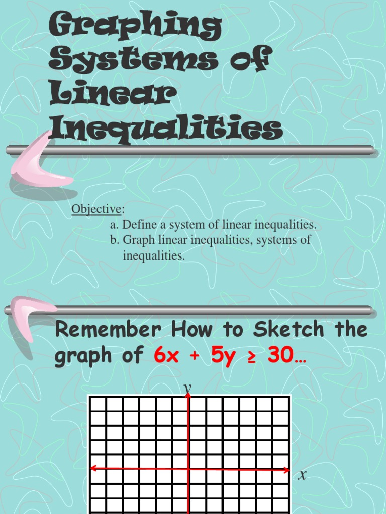 Graphing Systems of Linear Inequalities | PDF | Inequality (Mathematics ...