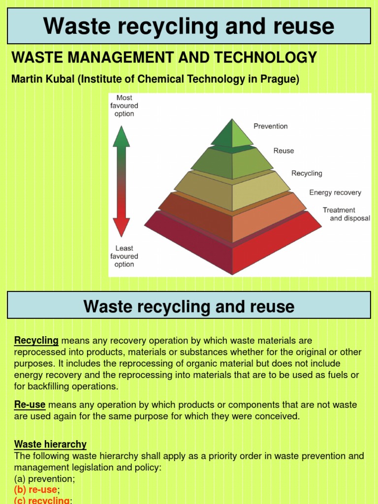 Waste Recycling and Reuse Overview | PDF | Pulp (Paper) | Recycling