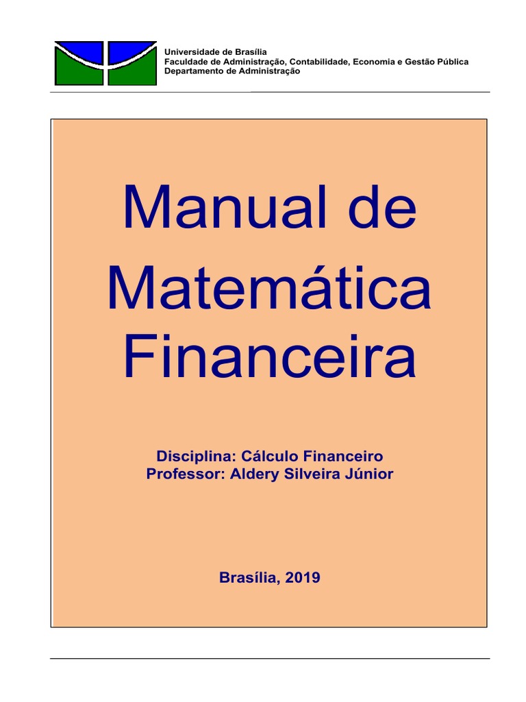 1 - Manual de Matemática Financeira - 2019 | PDF | Desconto | Juros