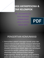 Komunikasi Antarpesona & Antar Kelompok