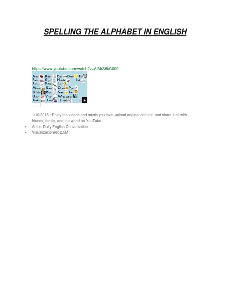 English Spelling Alphabet Guide | PDF | Art