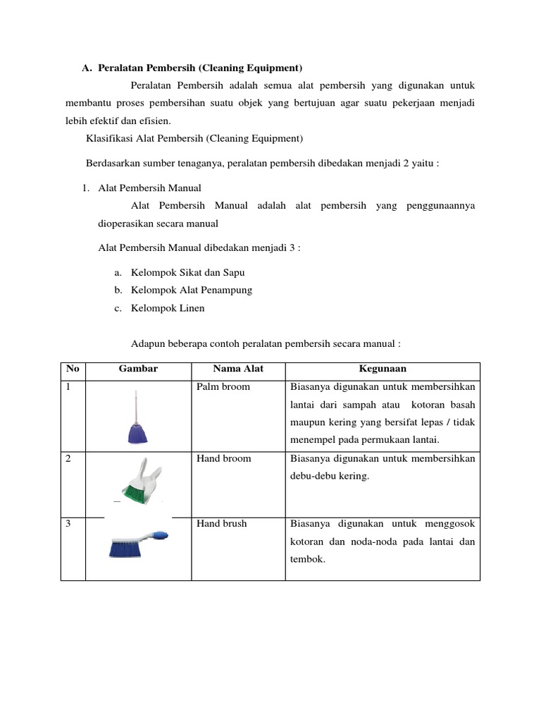 Cleaning Equipment PDF