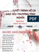 BÀI THUYẾT TRÌNH VỀ CA DAO YÊU THƯƠNG,TÌNH