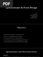 Questionnaire & Form Design