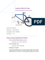 Analysis of Bicycle Frame: Find The Deflection, SF and BM Diagram For The Given Bicycle Frame