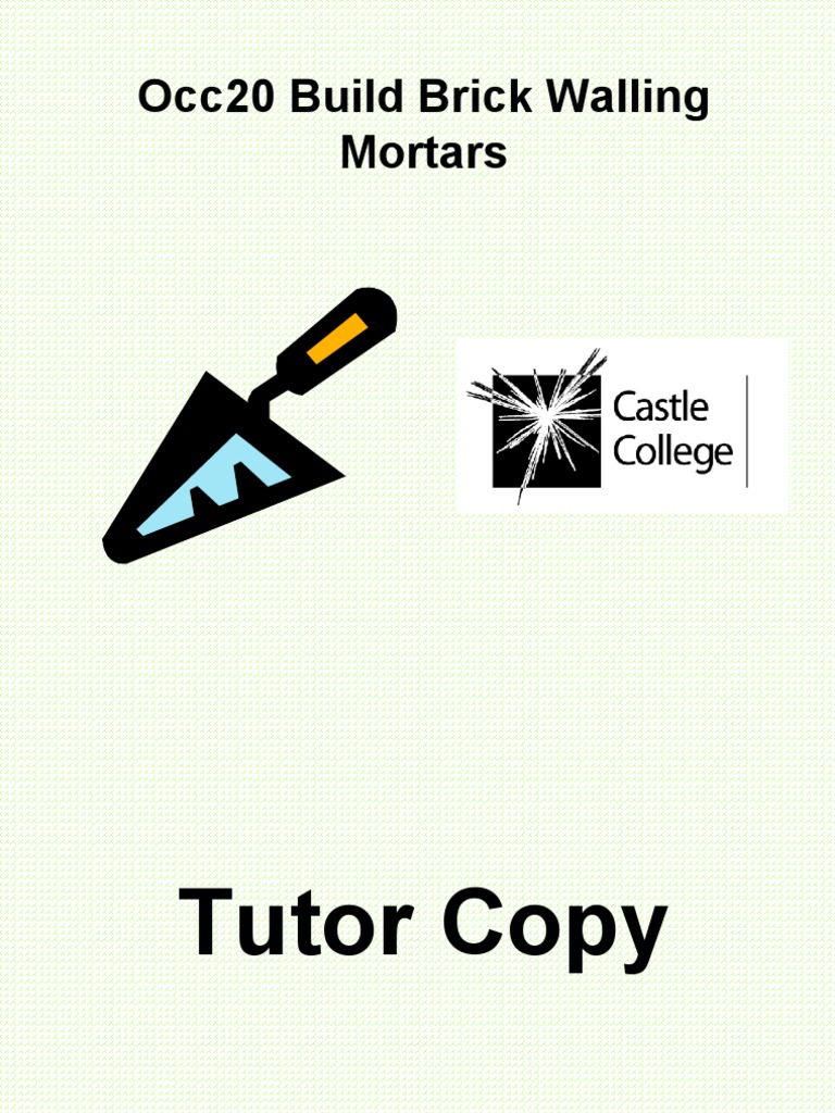 How to Build Mortar for Bricklaying | PDF | Mortar (Masonry) | Cement