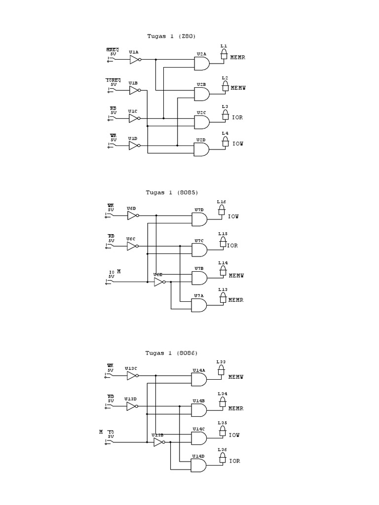 Diagrams Depicting the Pin Connections of the Z80, 8085, and 8086