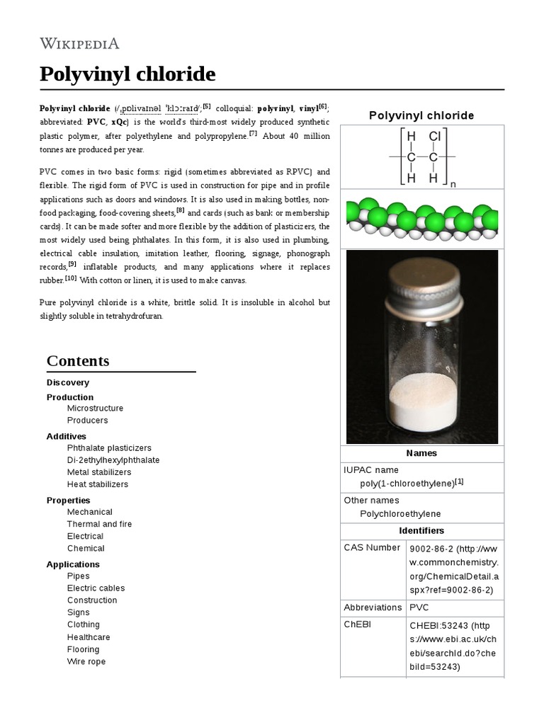 Polyvinyl Chloride PDF Polyvinyl Chloride Polymerization