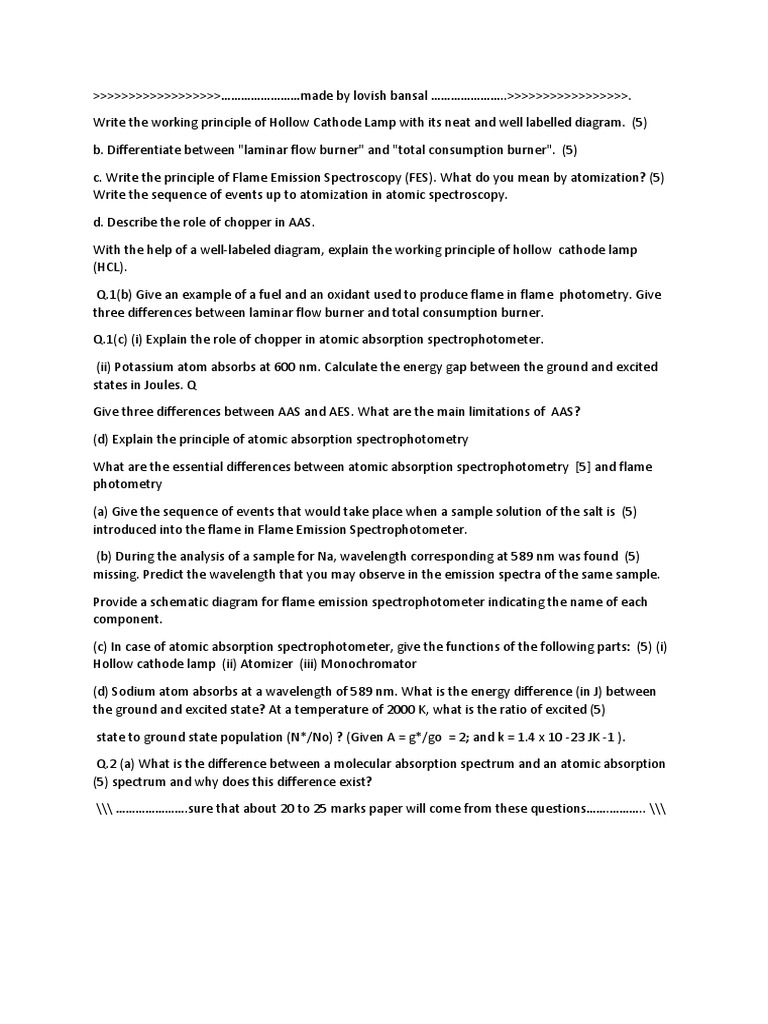 Aas and Aes Questions PDF