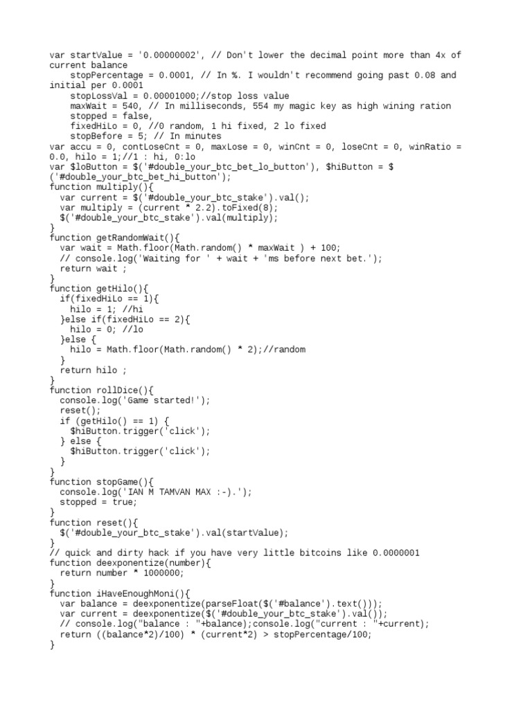 HiLo Betting Strategy for Bitcoin | PDF | Gambling | Teaching Mathematics