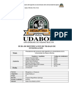 Proyecto Prevalencia Del Consumo Del Cigarrilo en Universitarios de La Universidad Aquino Bolivia