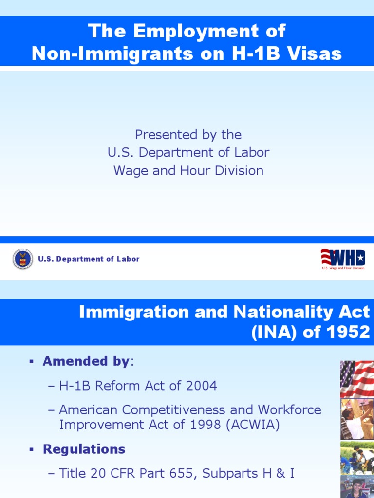 H1B1 Visa Presentation PDF H 1 B Visa Labor