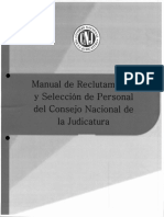 Manual de Reclutamiento y Seleccion de Personal Del CNJ