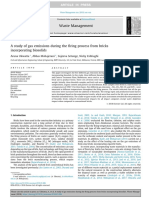 A Study of Gas Emissions During The Firing Process From Bricks Incorporating Biosolids (Ukwatta-Australia-2018)