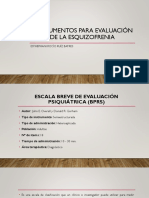 Instrumentos para Evaluación de La Esquizofrenia