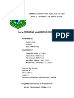 SWOT Analysis of Dhaka University and Bangladesh University of Professionals