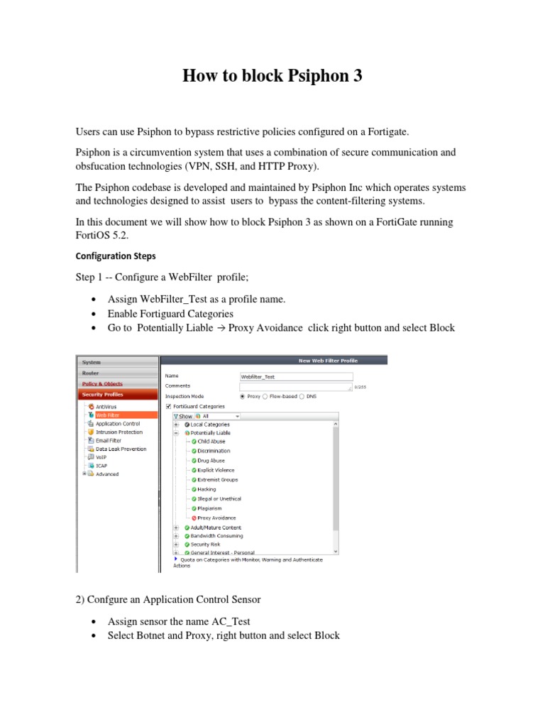 How To Block Psiphon 3 PDF | PDF | Computers