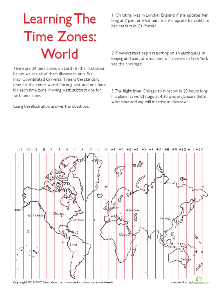 World Time Zones PDF