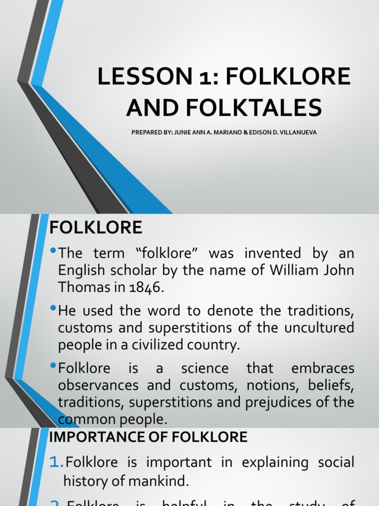 Folklore and Folktales PDF Fairy Tales Folklore