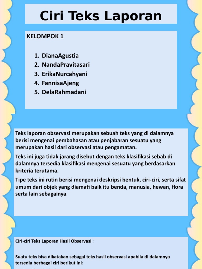 Ciri Teks Laporan Pdf