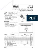 IRF540 IRF540FI: N - Channel Enhancement Mode Power Mos Transistors