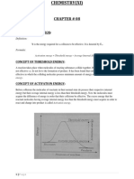 Chapter # 08: Topic: Energy of Activation