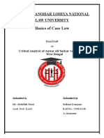 Basics of Case Law: Dr. Ram Manohar Lohiya National Law University