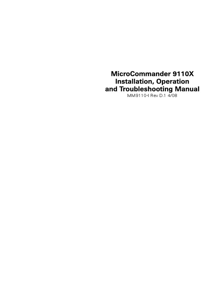 MicroCommander 9110X Setup Manual | PDF | Throttle | Light Emitting Diode