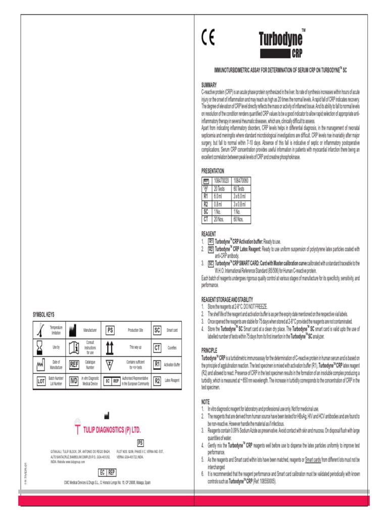 3 Turbodyne CRP Packinsert PDF | PDF | C Reactive Protein | Inflammation