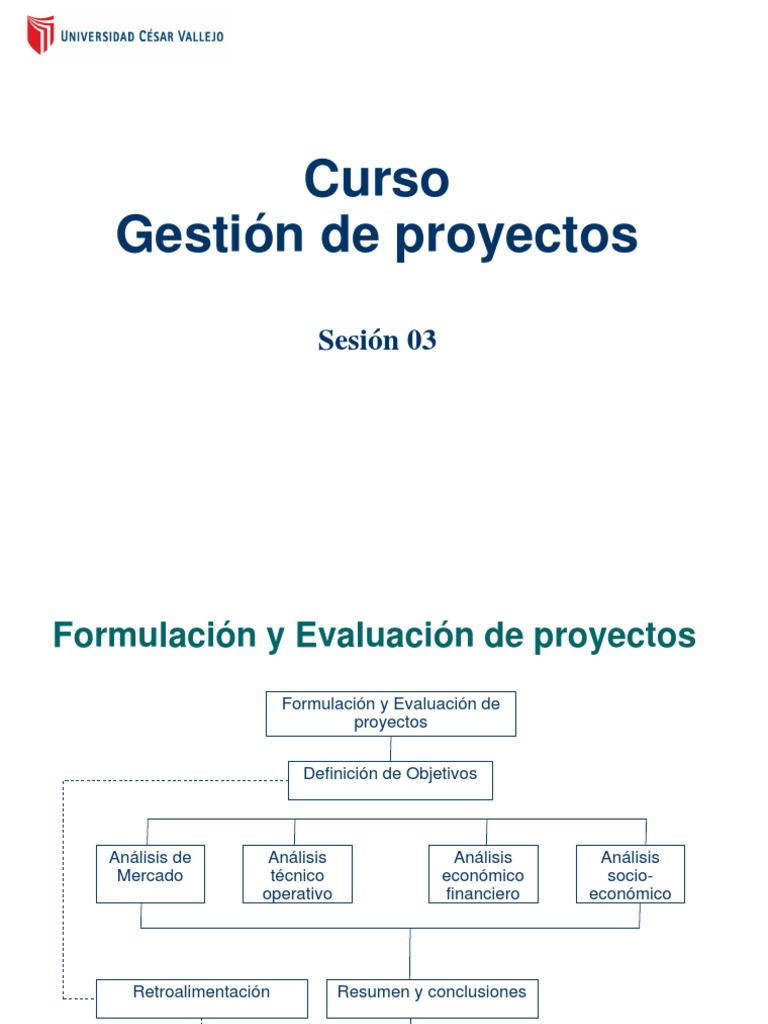 Gestion de Proyectos Clase Teorica Sesion 03 | PDF | Diseño | Evaluación