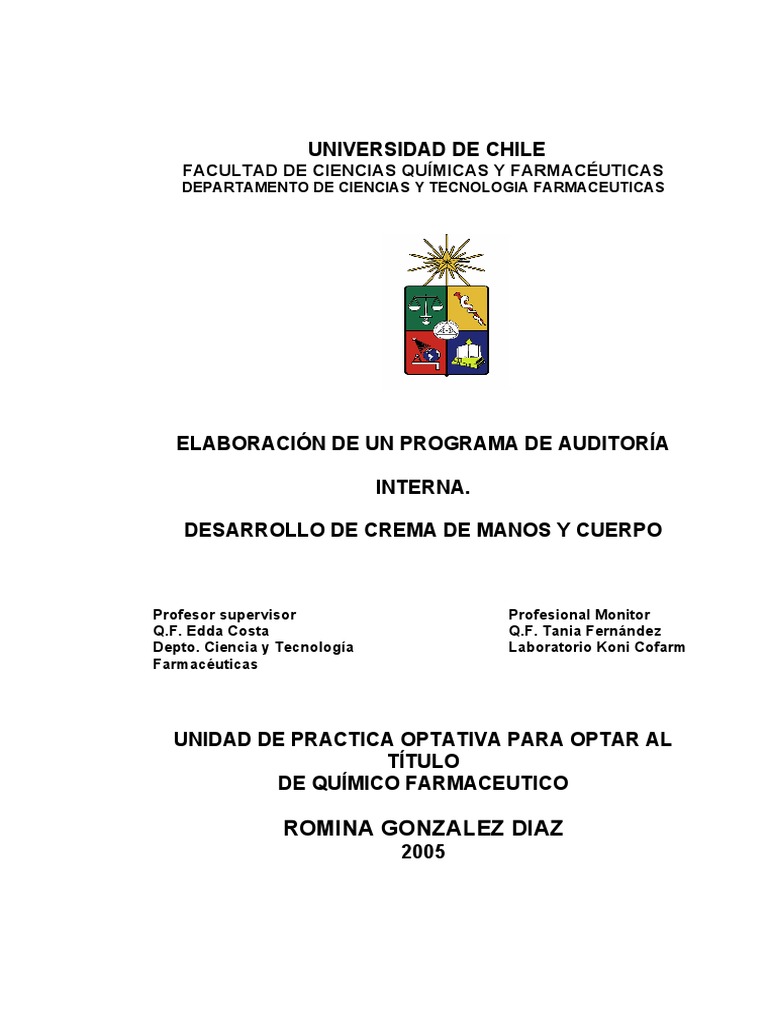 Plan de Auditoria | PDF | Productos cosméticos | Calidad (comercial)