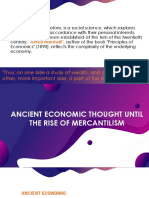 Ancient Economic Thought and the Rise of Modern Economics