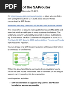 Security of The SAProuter - SAP Blogs