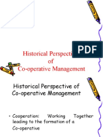Historical Perspective of Co-Operative Management 170609