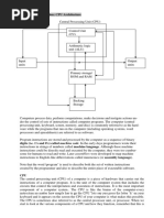 Computer Organisation: CPU Architecture