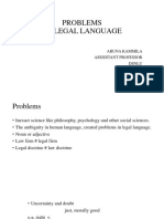 Problems of Legal Language
