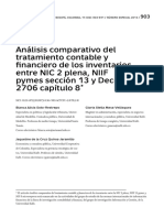 Análisis Comparativo Tratamiento Contable Inventarios