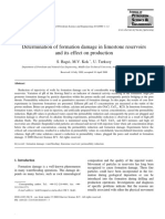 Determination of Formation Damage in Limestone Reservoirs and Its Effect On Production
