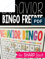 Behavior Bingo Freebie Classroom Management