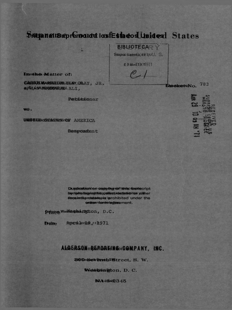 70-783 - 04-19-1971 Caso Muhammad Ali | PDF | Objetor de conciencia ...