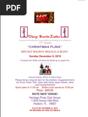 christmas fling invitation new venue 2019