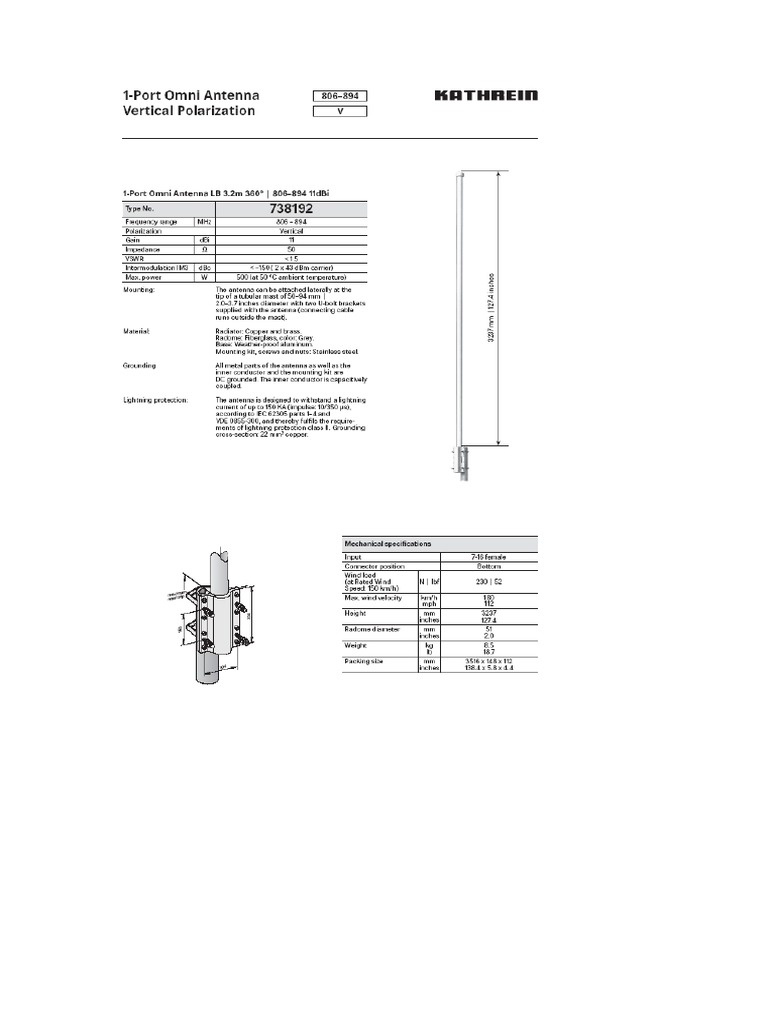 K Antenna 738192 | PDF
