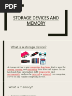 Storage Devices and Memory