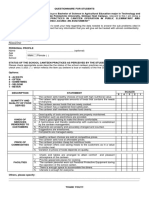 Questionnaires STUDENTS