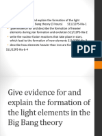 Formation of Elements