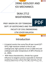 Engineering Geology and Rock Mechanics SKAA 2712 Weathering