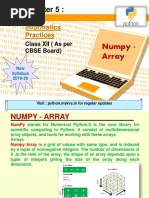 Informatics Practices: Numpy - Array