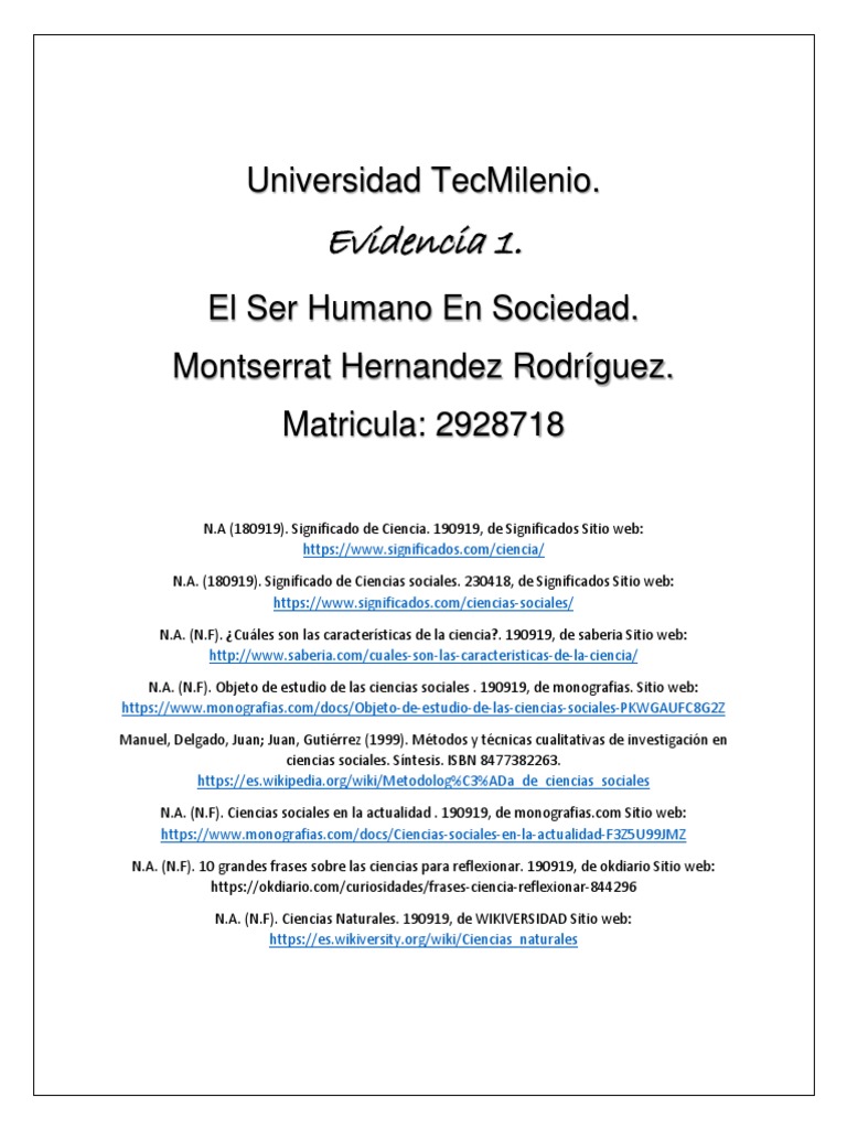 El Ser Humano en Ciencias Sociales | PDF | Ciencias sociales | Science