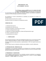 Ejemplo de Actas de Conformación de Empresa